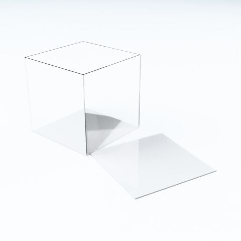 Kapaklı Pleksi Vitrin Küpü 20 cm