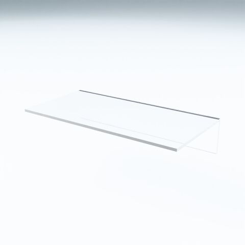 Şeffaf Pleksi Duvar Rafı 30 cm