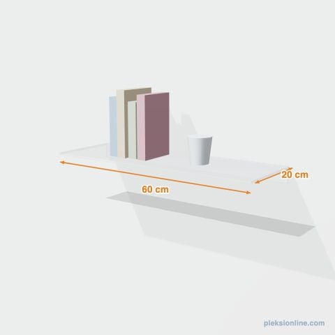 Pleksi Kitap Rafı 60 cm