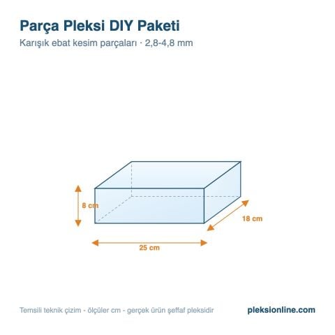 Parça Pleksi DIY Paketi (~1 kg)