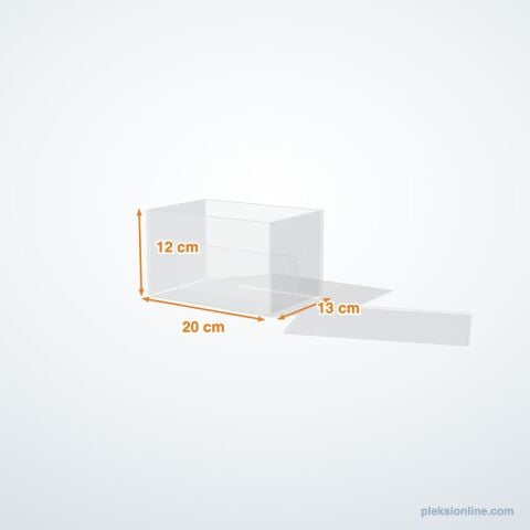 Pleksi Bahşiş Kutusu / Tip Box 20x13x12