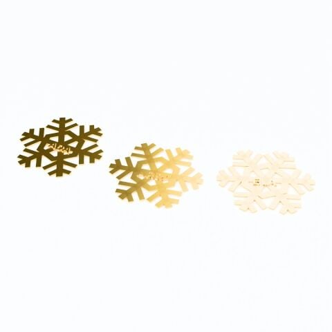 İsimli Aynalı Pleksi Kar Tanesi 3'lü Set (12 cm)